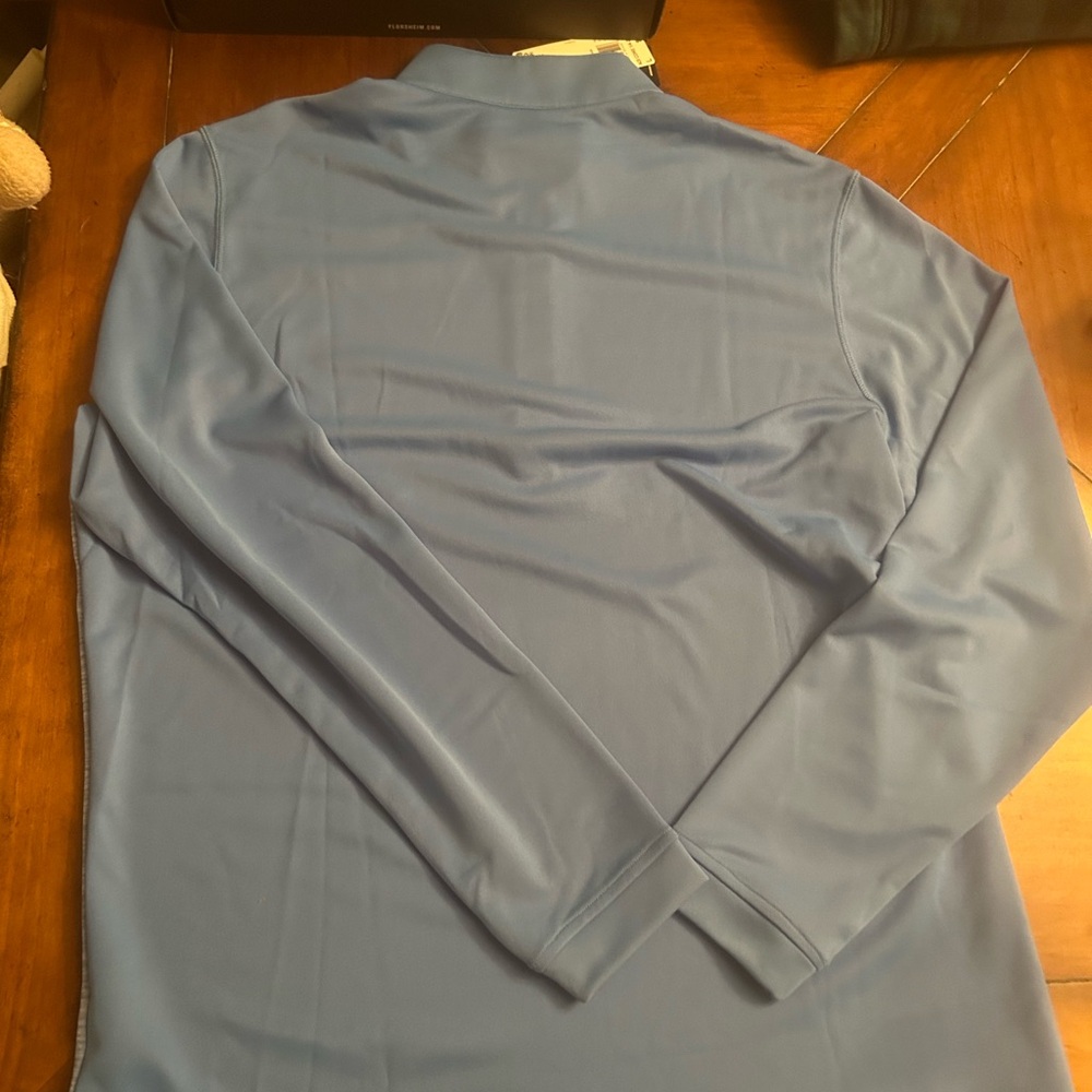 Adidas Men's Light Blue Quarter-Zip Jacket - Picture 4 of 5